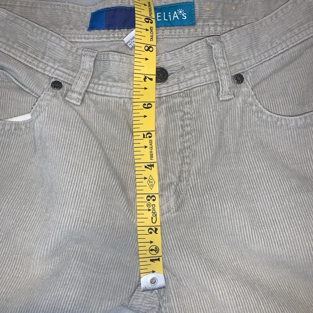 Delia’s vintage Y2K tan Beige Flared Corduroy Pants low rise size 3/4 - Picture 6 of 7